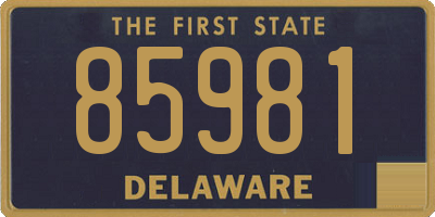 DE license plate 85981