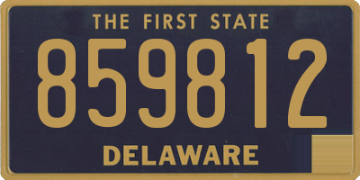 DE license plate 859812