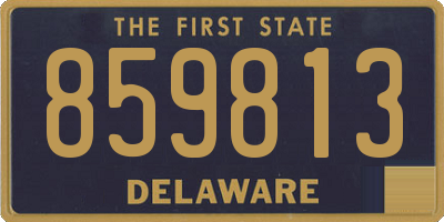 DE license plate 859813