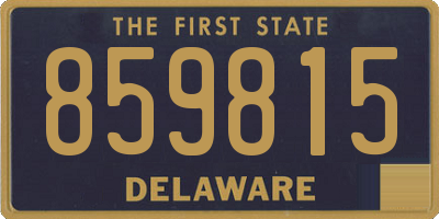 DE license plate 859815