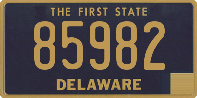 DE license plate 85982