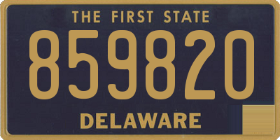 DE license plate 859820