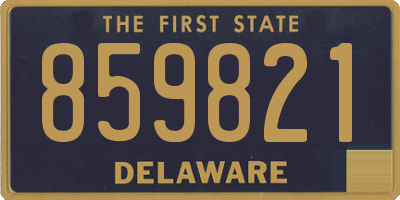 DE license plate 859821