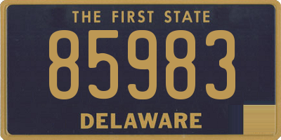 DE license plate 85983