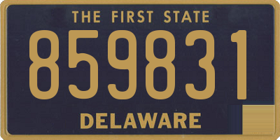 DE license plate 859831