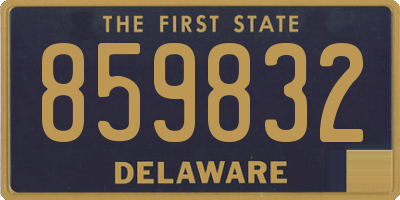 DE license plate 859832