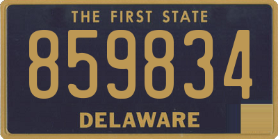 DE license plate 859834