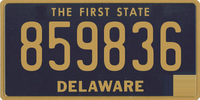 DE license plate 859836