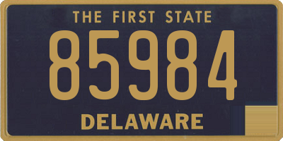 DE license plate 85984