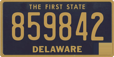 DE license plate 859842