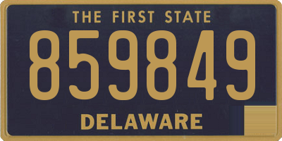 DE license plate 859849
