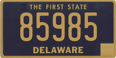 DE license plate 85985