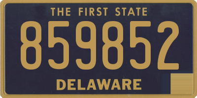 DE license plate 859852