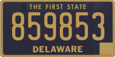 DE license plate 859853