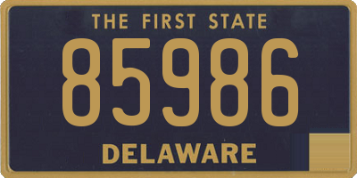DE license plate 85986