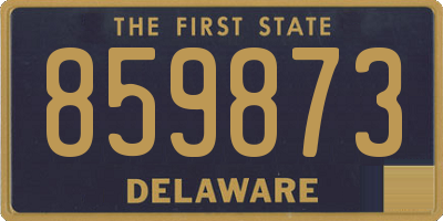 DE license plate 859873