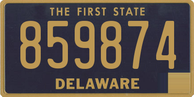DE license plate 859874
