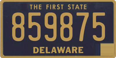 DE license plate 859875