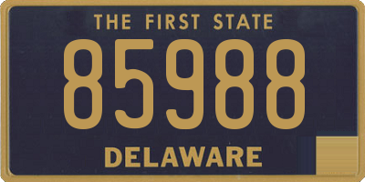 DE license plate 85988