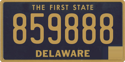 DE license plate 859888
