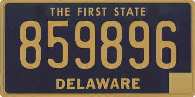 DE license plate 859896