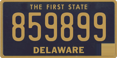 DE license plate 859899