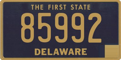 DE license plate 85992