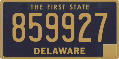 DE license plate 859927