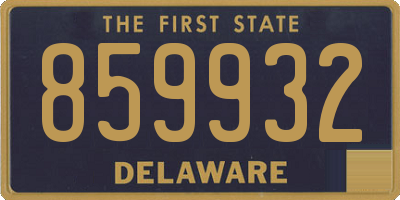DE license plate 859932