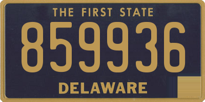 DE license plate 859936