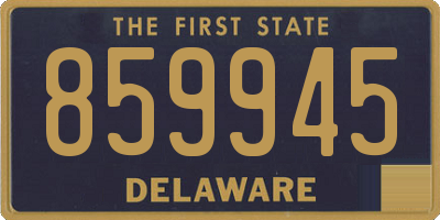 DE license plate 859945