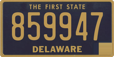 DE license plate 859947