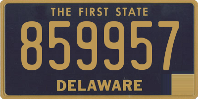 DE license plate 859957