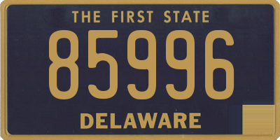 DE license plate 85996
