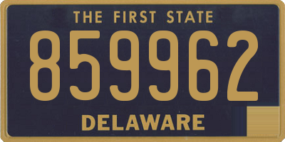 DE license plate 859962