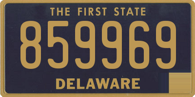 DE license plate 859969