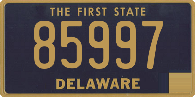DE license plate 85997