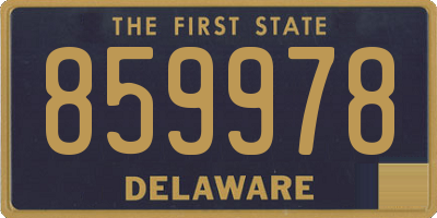 DE license plate 859978