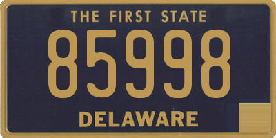 DE license plate 85998