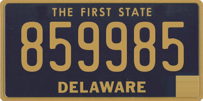 DE license plate 859985