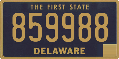 DE license plate 859988