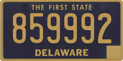 DE license plate 859992