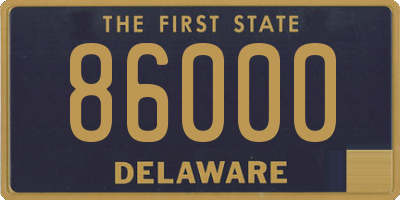 DE license plate 86000