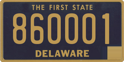 DE license plate 860001