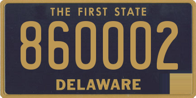 DE license plate 860002