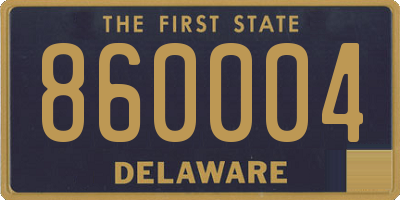 DE license plate 860004