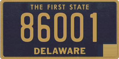 DE license plate 86001