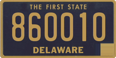 DE license plate 860010