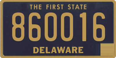 DE license plate 860016