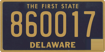 DE license plate 860017